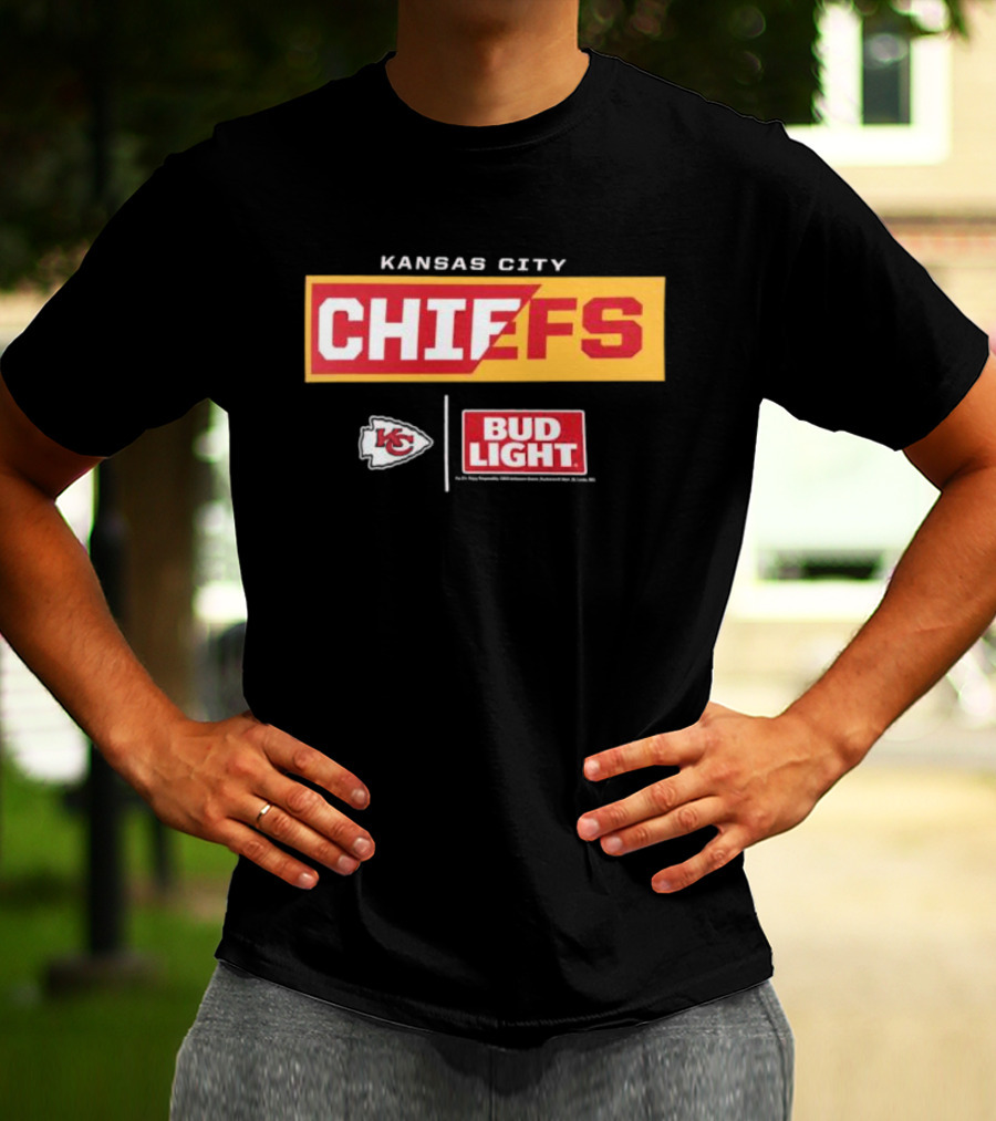 Kansas City Chiefs Bud Light NFL Partnership T-Shirt