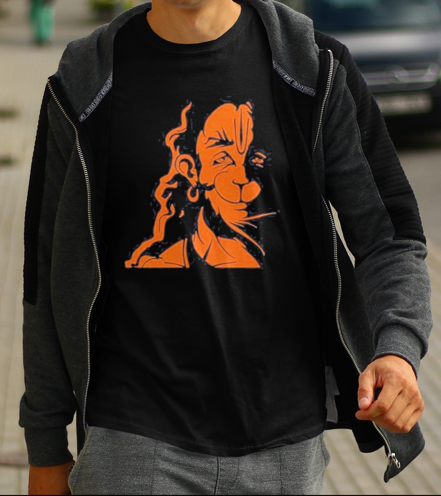 Happy Hanuman Iconic Orange T-Shirt