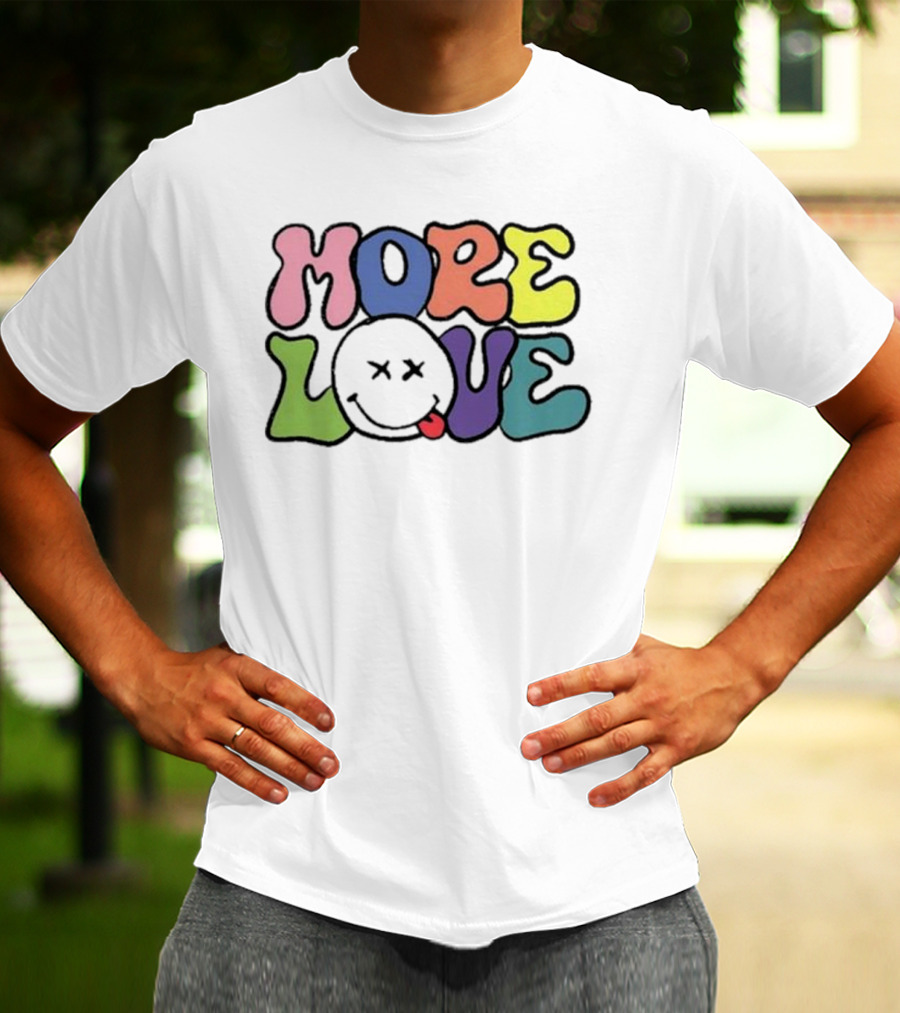 Wizkid More Love Colorful Groovy Smiley Mood T-Shirt