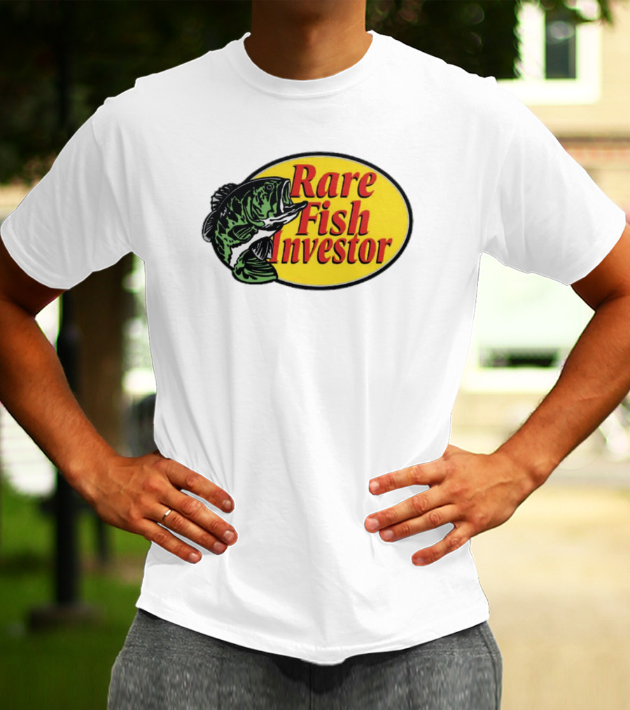 Rare Fish Investor Yellow Oval Emblem With Bass T-Shirt