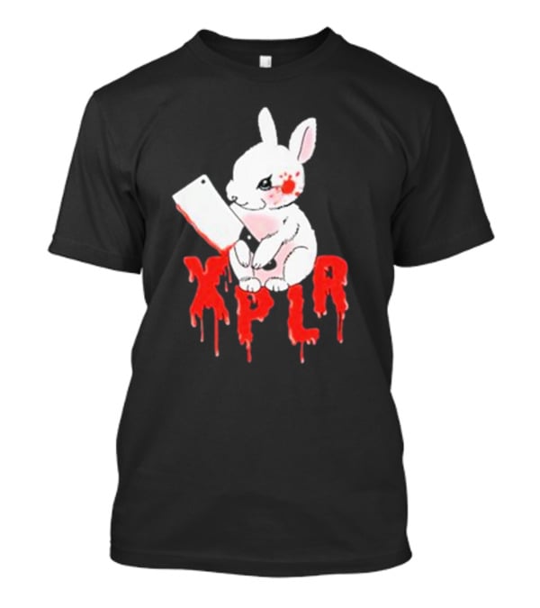 XPLR Bloodstained Rabbit With Cleaver T-Shirt