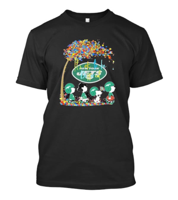 New York Jets NFL It’s Ok To Be Different Autism Awareness Peanut Characters T-Shirt