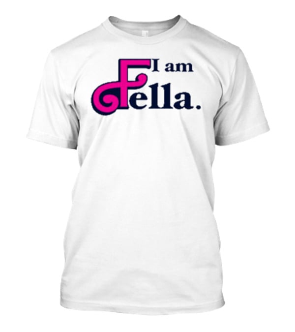 Nafo I Am Fella Bold Swirl Lettering T-Shirt