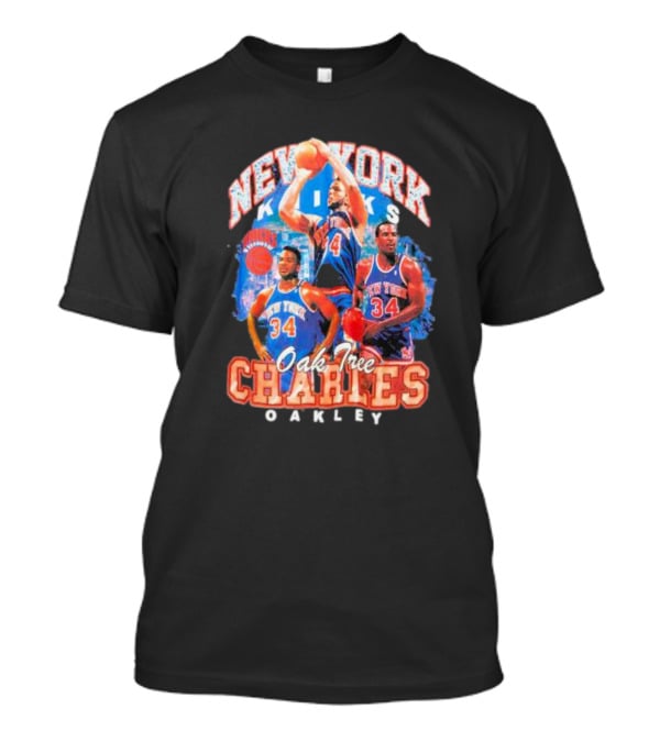 New York Knicks Charles Oakley Oak Tree Basketball Legends 34 T-Shirt