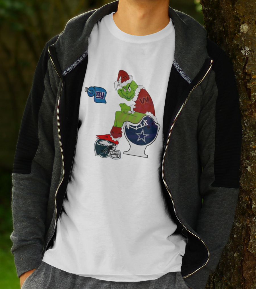 The Grinch New York Giants Dallas Cowboys Philadelphia Eagles Washington Commanders NFL Rivalry T-Shirt