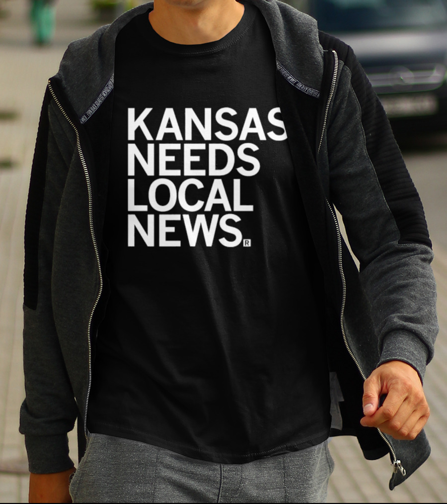 Kansas Needs Local News Defense Fund Support Initiative T-Shirt