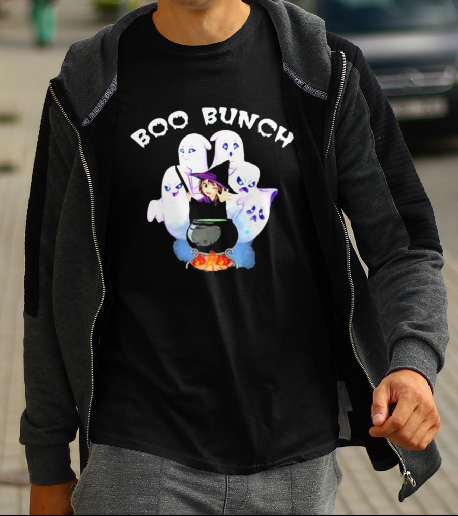 BibbidiBobiBoo Boo Bunch Halloween Ghosts And Witch Cauldron Scene T-Shirt