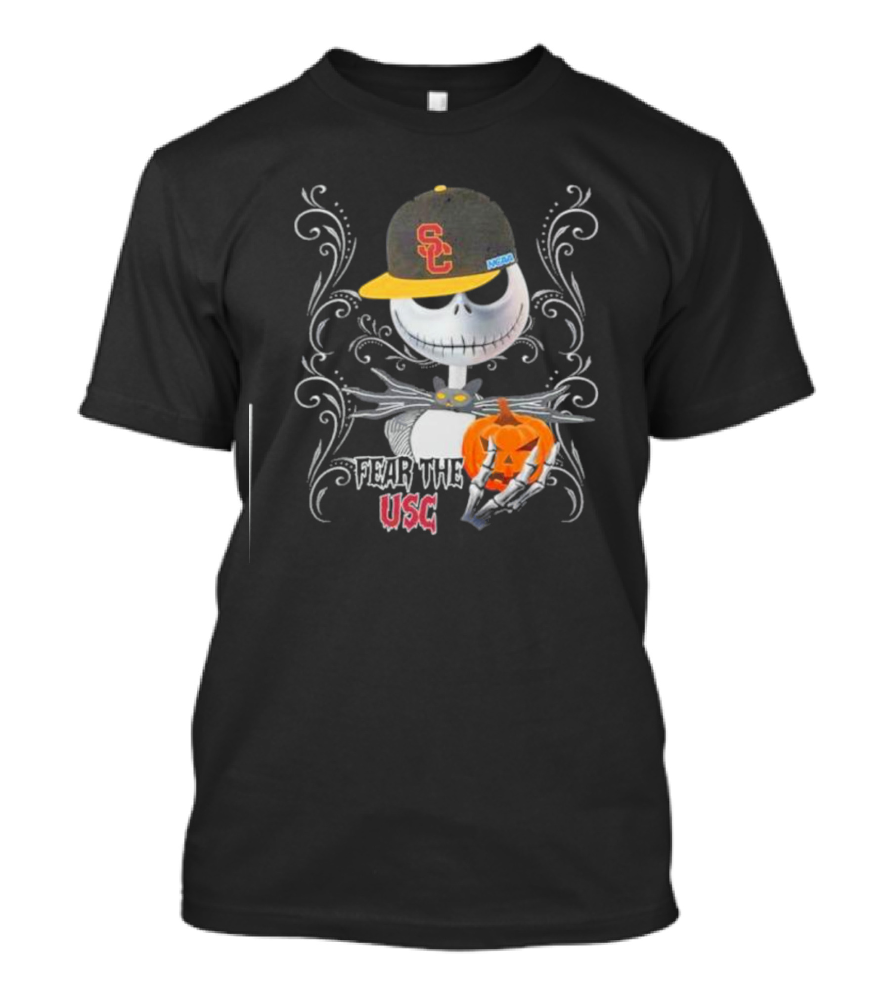 Jack Skellington Fear The USC Trojans Halloween Pumpkin T-Shirt