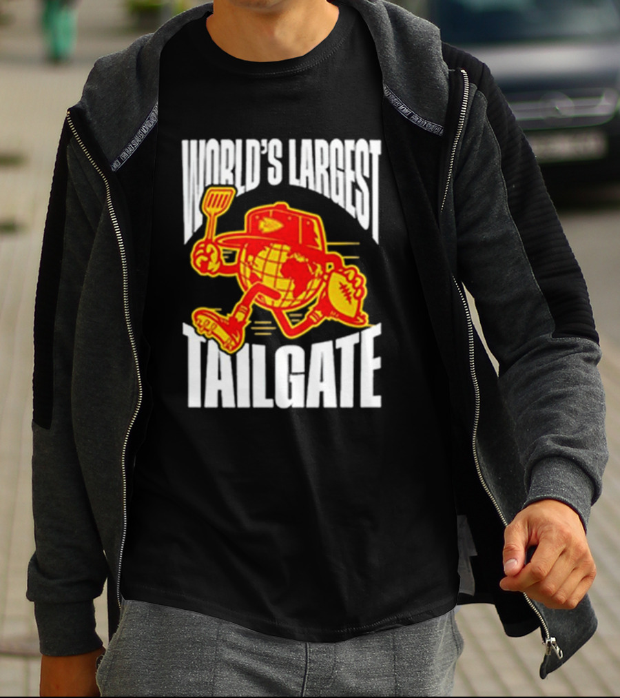 World's Largest Tailgate Football Globe And Spatula T-Shirt