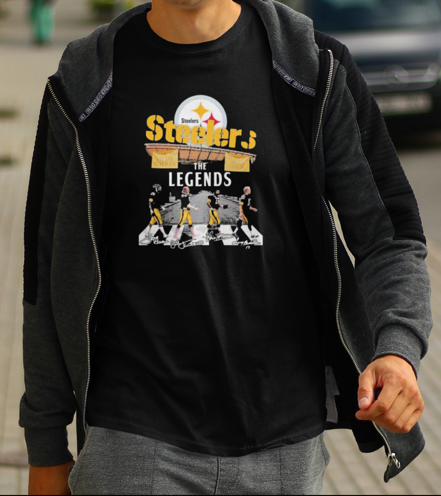 Pittsburgh Steelers The Legends Abbey Road Thank You For The Memories Signatures T-Shirt