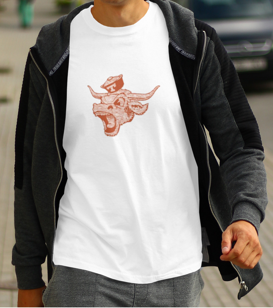 Texas Longhorns Vintage Bevo Logo Texas Orange Franklin T-Shirt