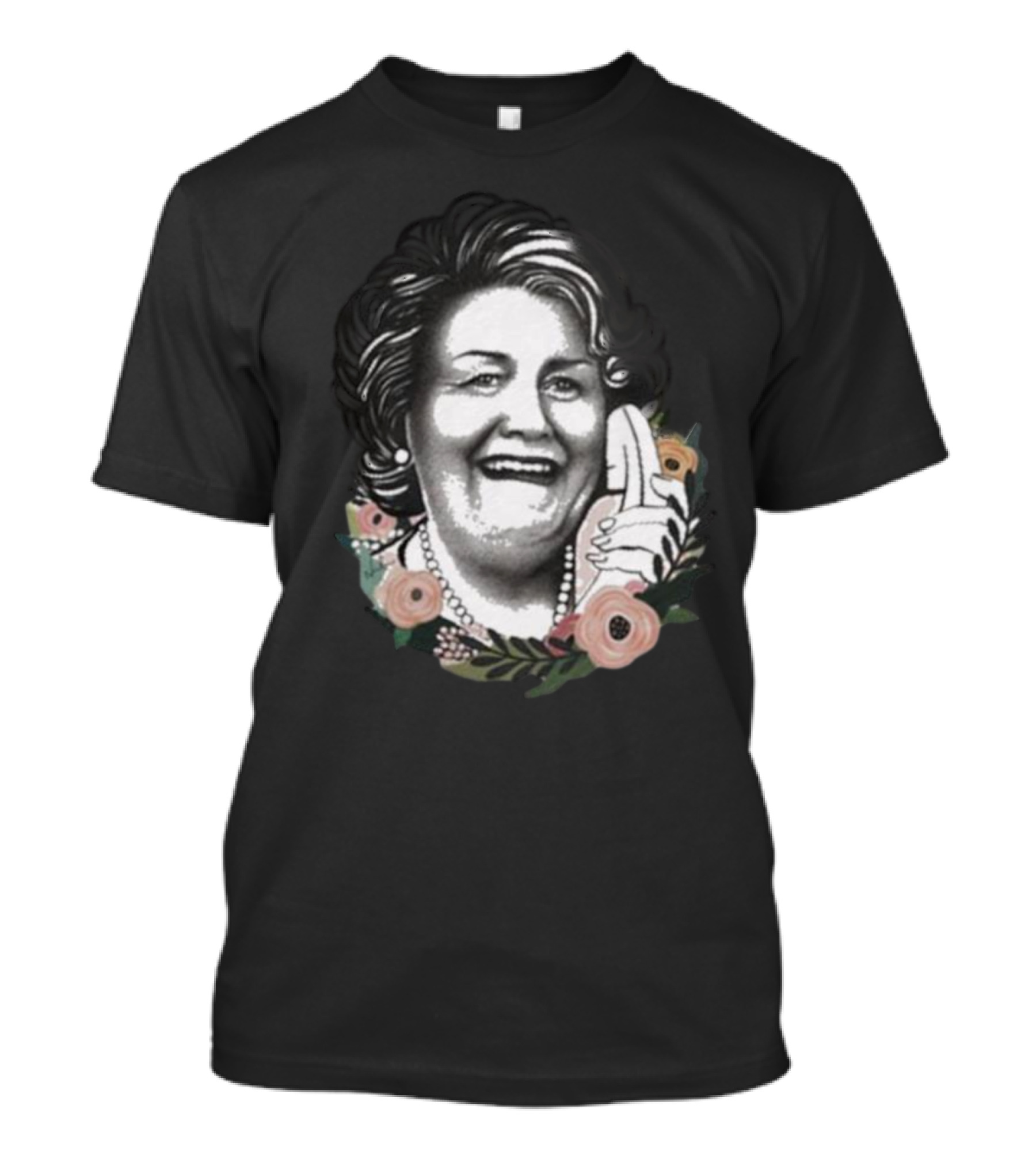 Nordacious Hyacinth With Floral Accents And Phone Gesture T-Shirt