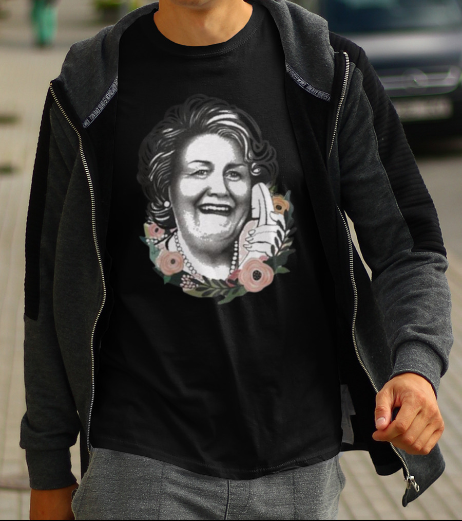 Nordacious Hyacinth With Floral Accents And Phone Gesture T-Shirt