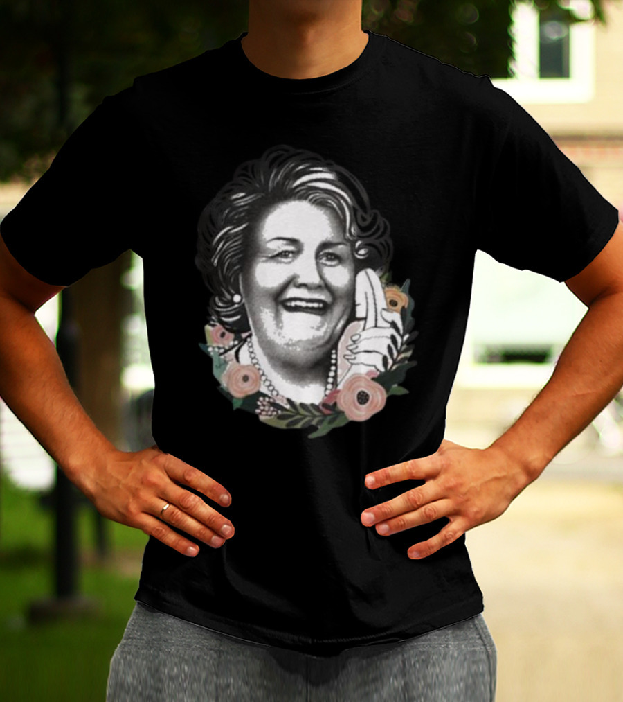 Nordacious Hyacinth With Floral Accents And Phone Gesture T-Shirt