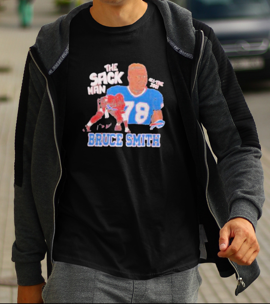 Bruce Smith The Sack Man 78 Buffalo Bills All-Time 200 T-Shirt