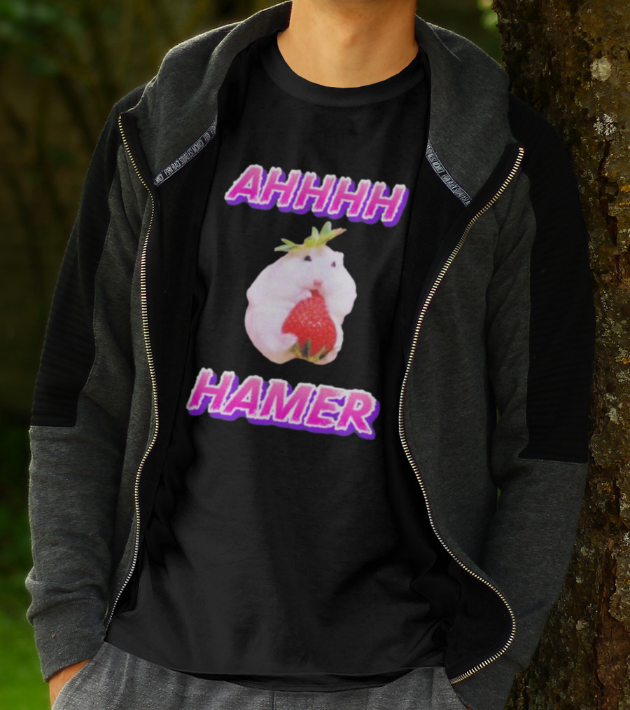 Ahhhh Hamer Strawberry Holding Hamer T-Shirt