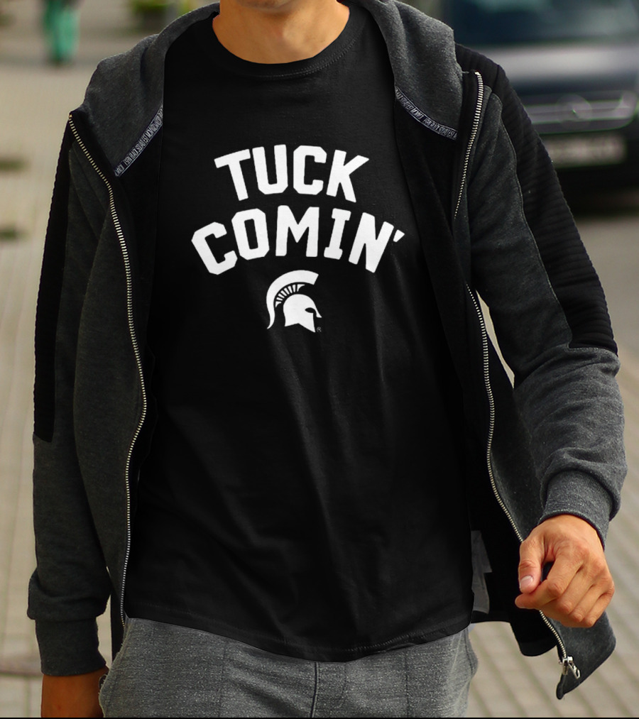 Tuck Comin' Spartan Helmet T-Shirt