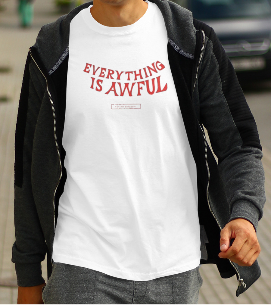Everything Is Awful The Decemberists Retro Curved T-Shirt