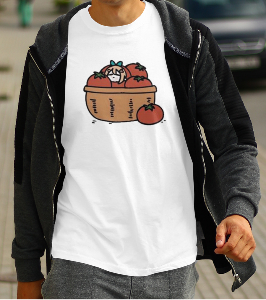 Pomato Anime Character In Tomato Basket T-Shirt