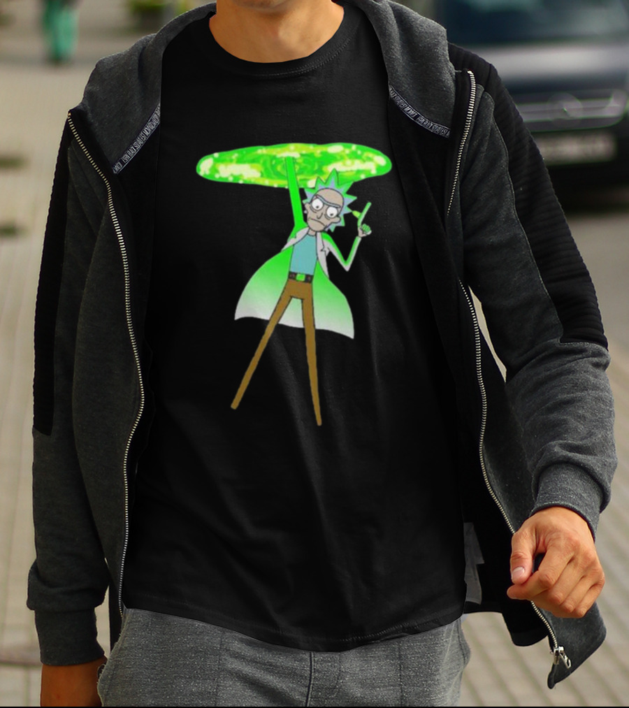 Rick Sanchez Portal Green Slime Rick And Morty T-Shirt