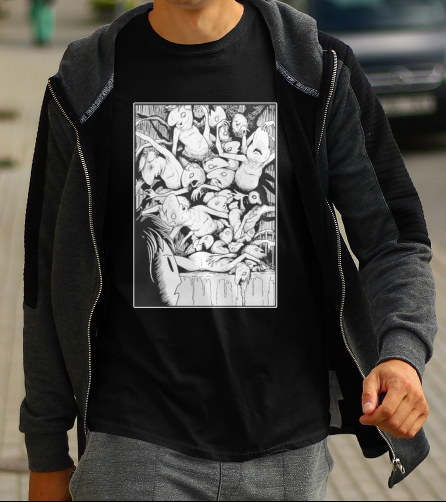 Oneyplays Horror Manga Boys Disturbing Creature Chaos T-Shirt