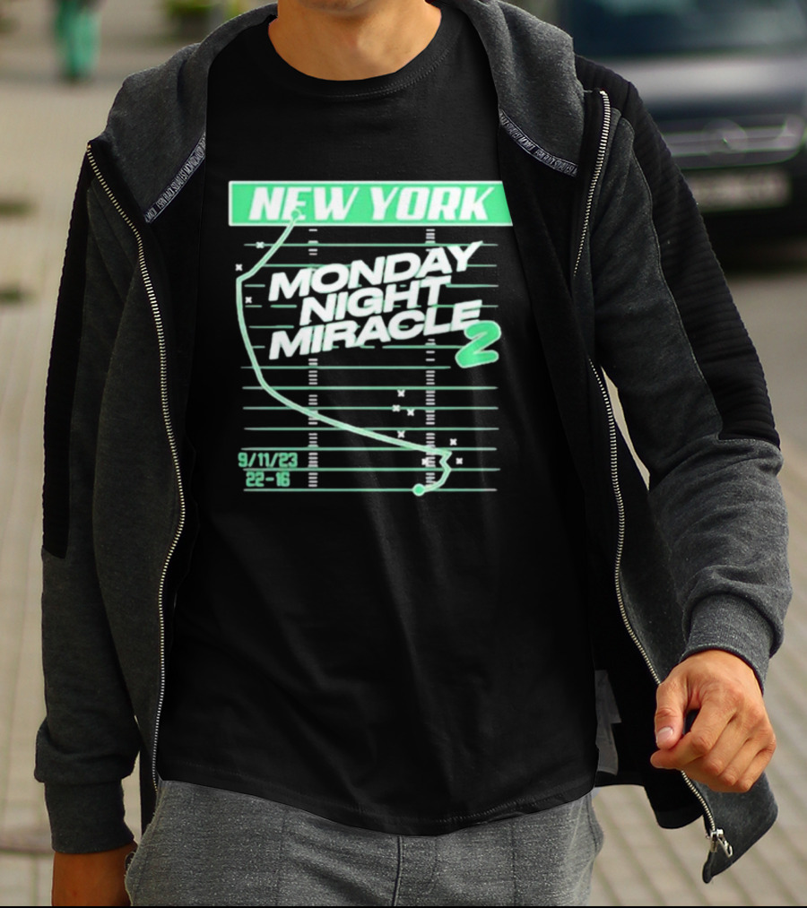 New York Monday Night Miracle 2 9/11/23 22-16 T-Shirt