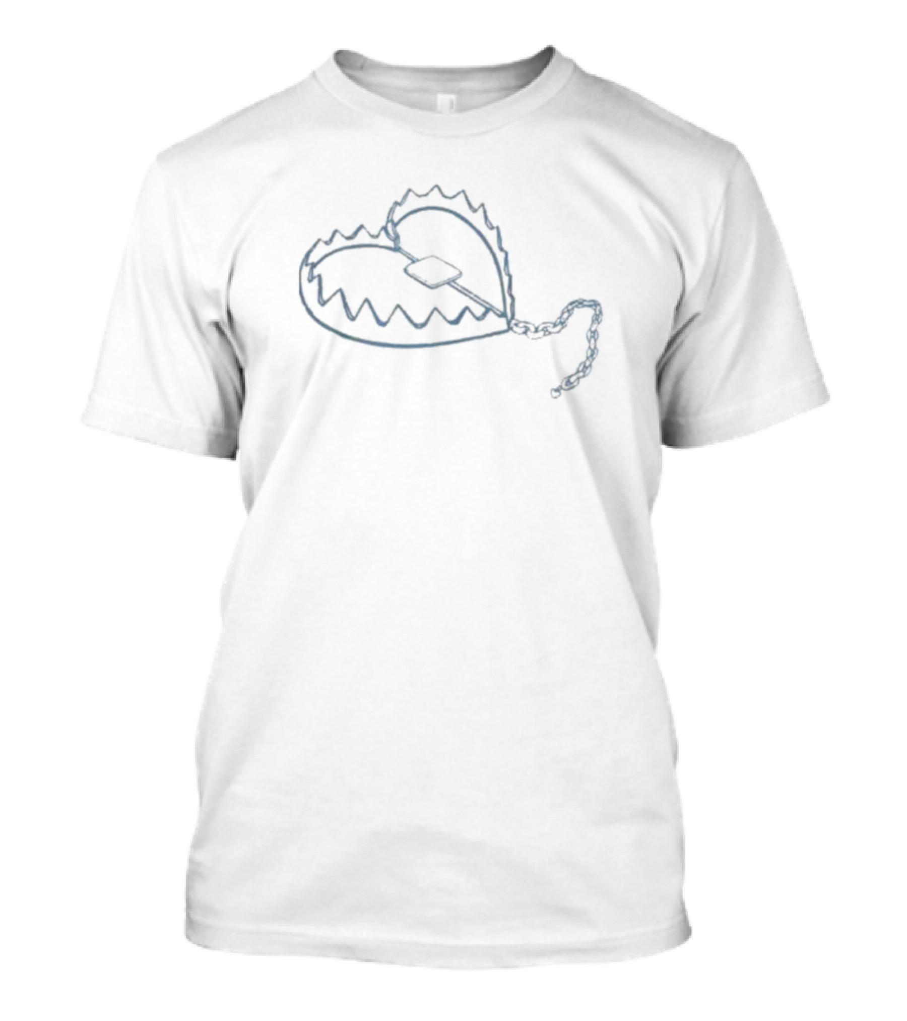 Liebe In Gefahr Heart Bear Trap Chain T-Shirt