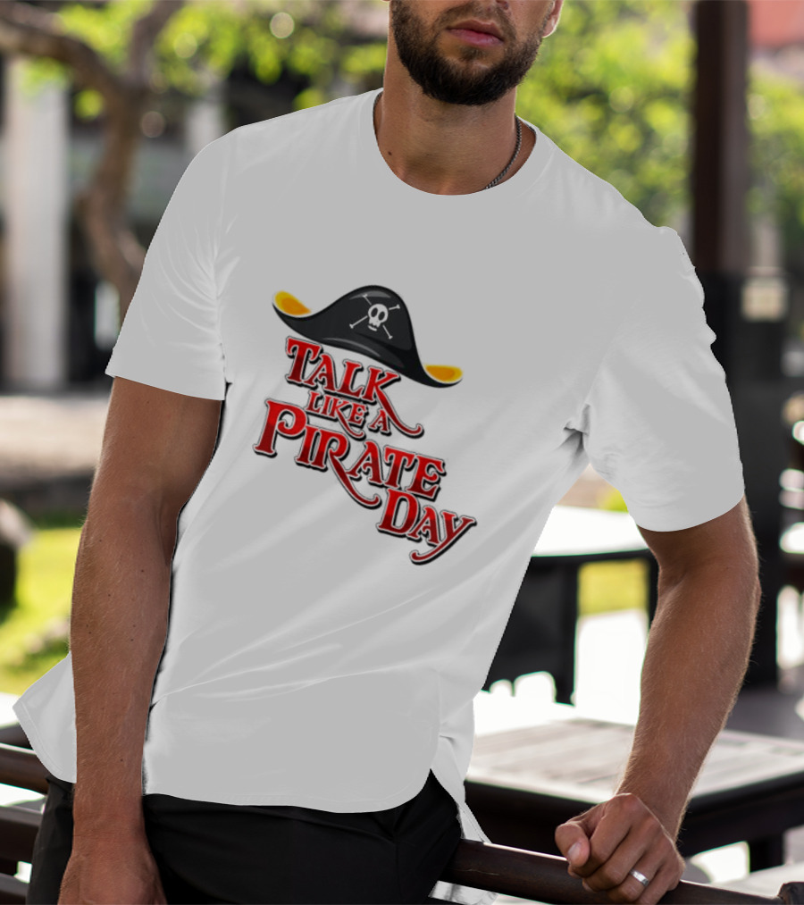 Talk Like A Pirate Day Skull Hat Costume International Pirate Day T-Shirt