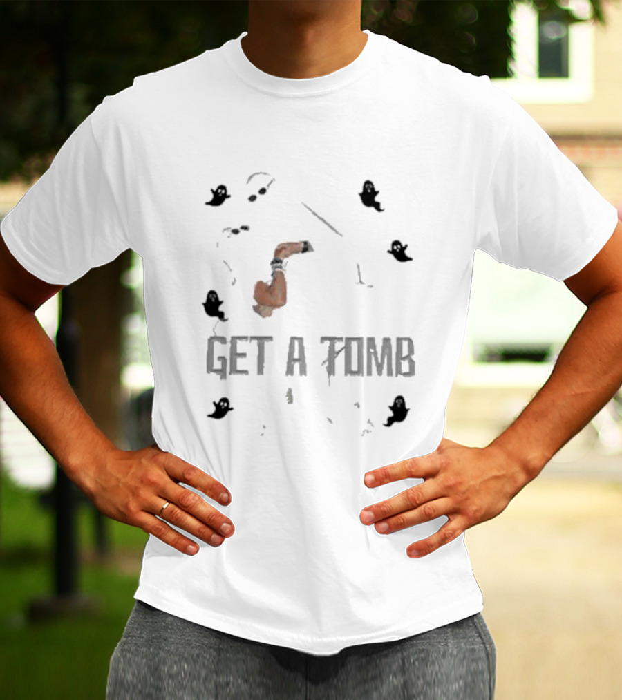Get A Tomb Ghostly Muscle Pump Fitness T-Shirt