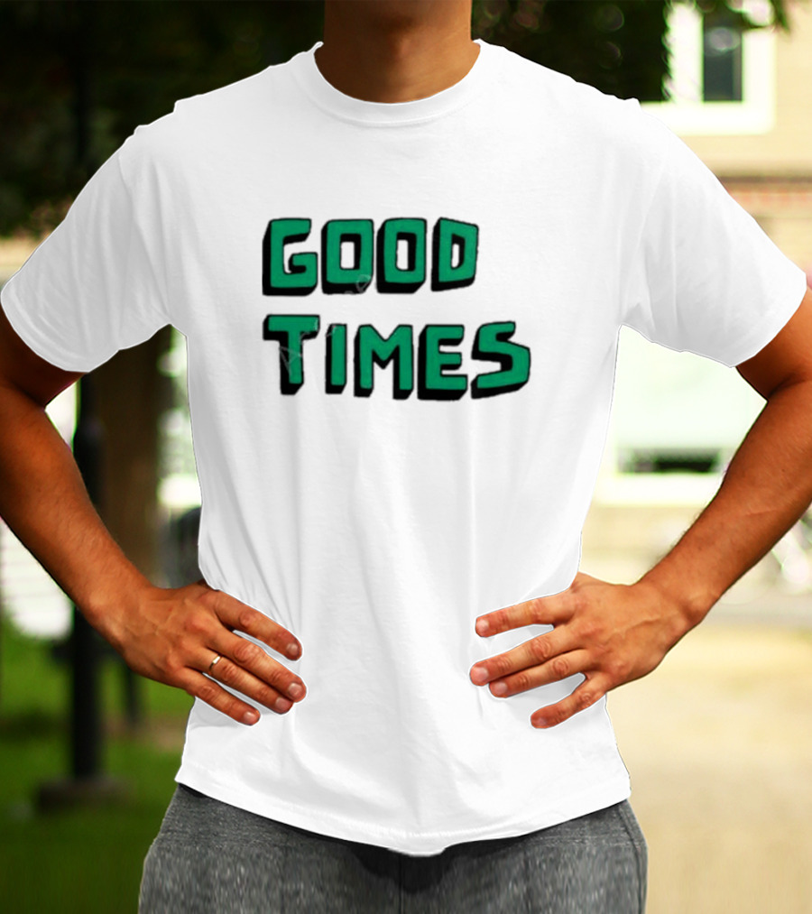 Kylie Minogue Good Times Retro Green Text T-Shirt
