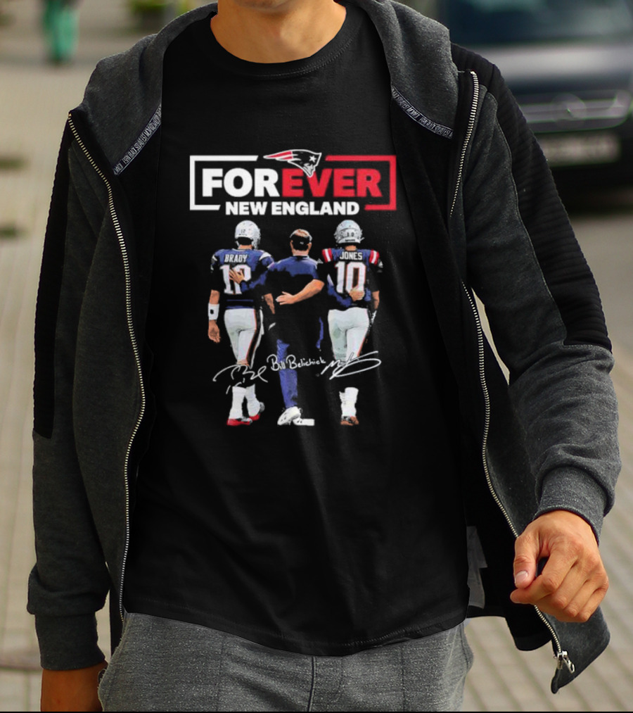Forever New England Brady Bill Belichick Jones Signature Patriots T-Shirt