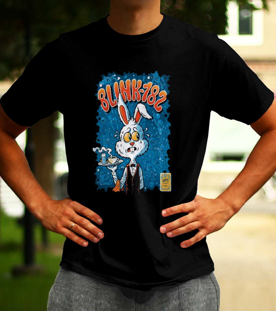 Blink-182 Vienna Wavy-Labyrinth Rabbit Waiter T-Shirt