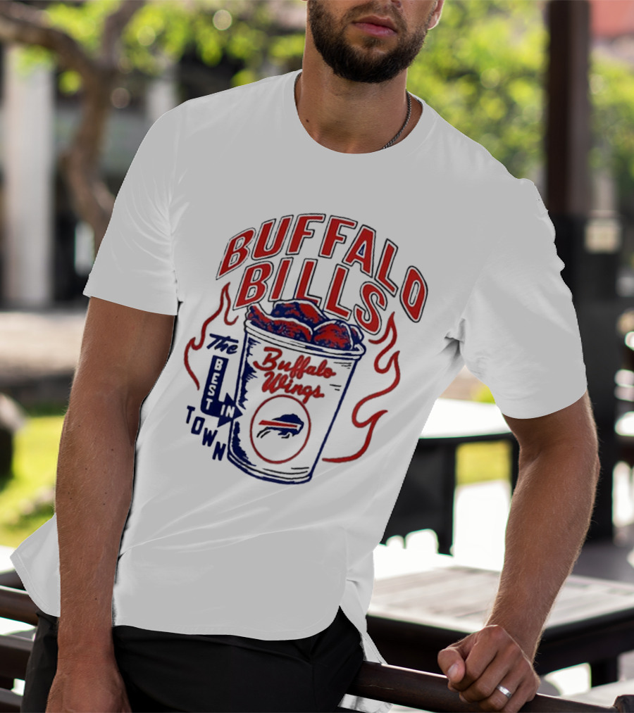Buffalo Bills Best In Town Buffalo Wings NFL Flavortown Homage T-Shirt