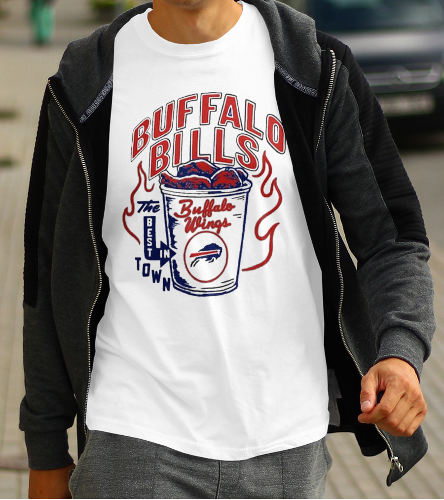 Buffalo Bills Best In Town Buffalo Wings NFL Flavortown Homage T-Shirt
