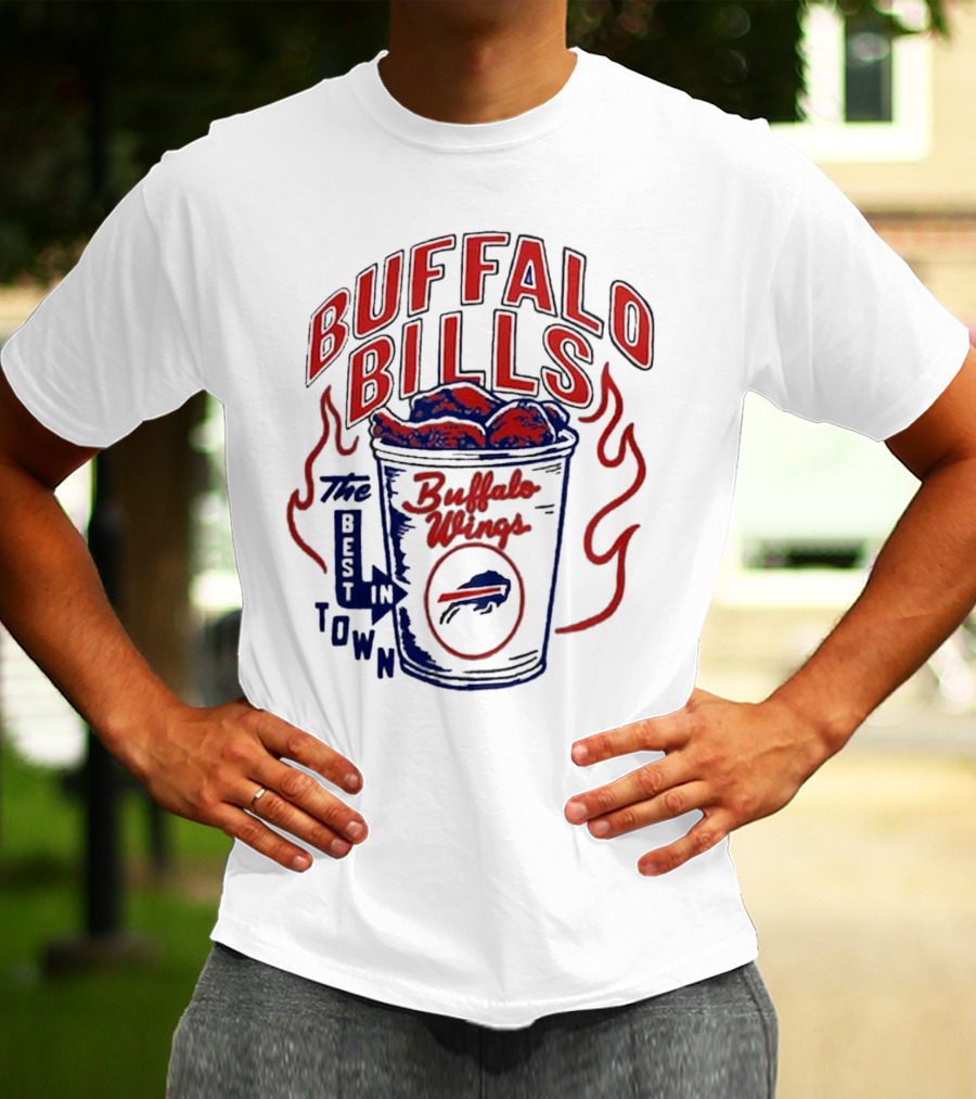 Buffalo Bills Best In Town Buffalo Wings NFL Flavortown Homage T-Shirt