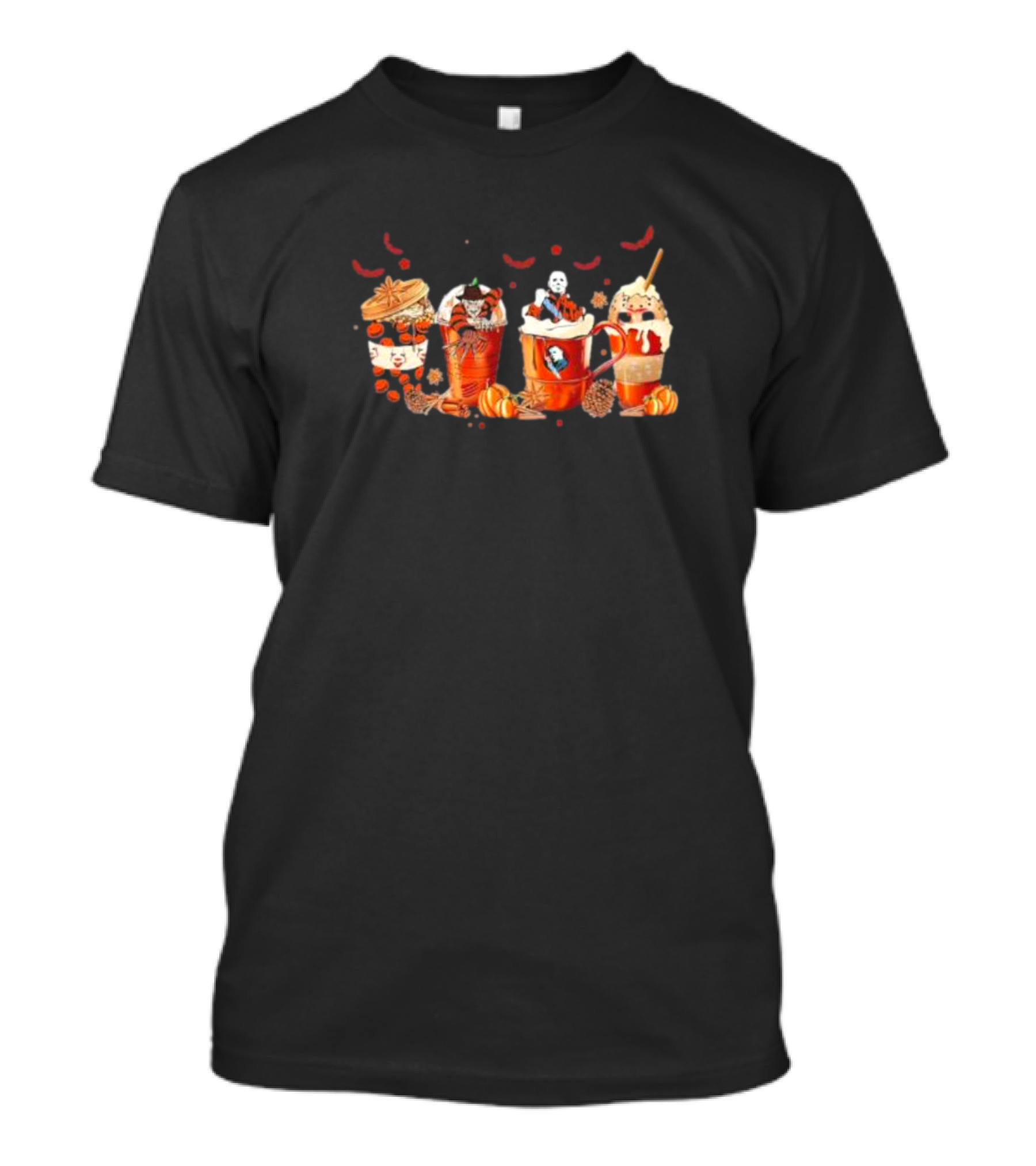Pumpkin Spice Halloween Skeleton Coffee Mugs T-Shirt