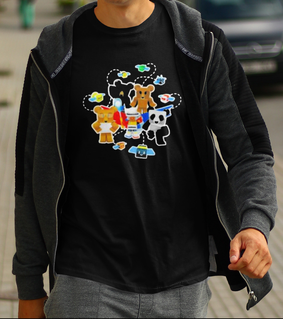 Bee Swarm Simulator Bear Team Characters With Bees T-Shirt