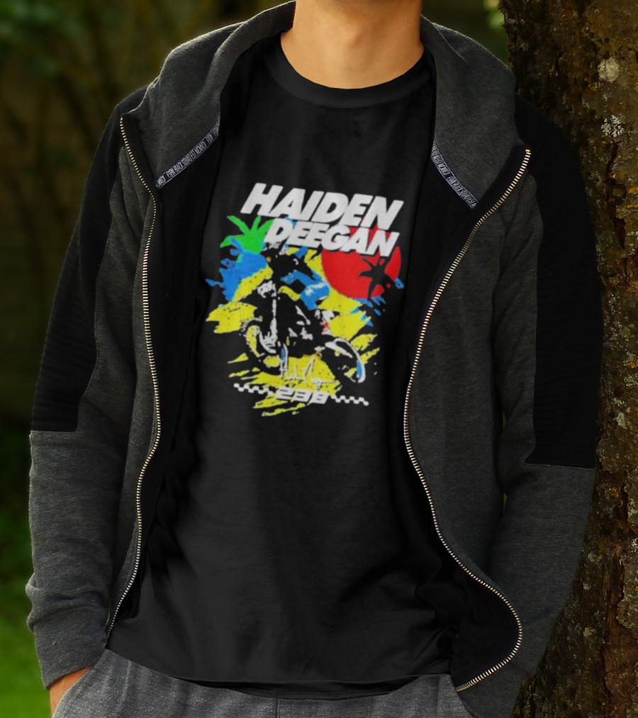 Haiden Deegan 38 Colorful Motocross Art With Sun And Palm Elements T-Shirt