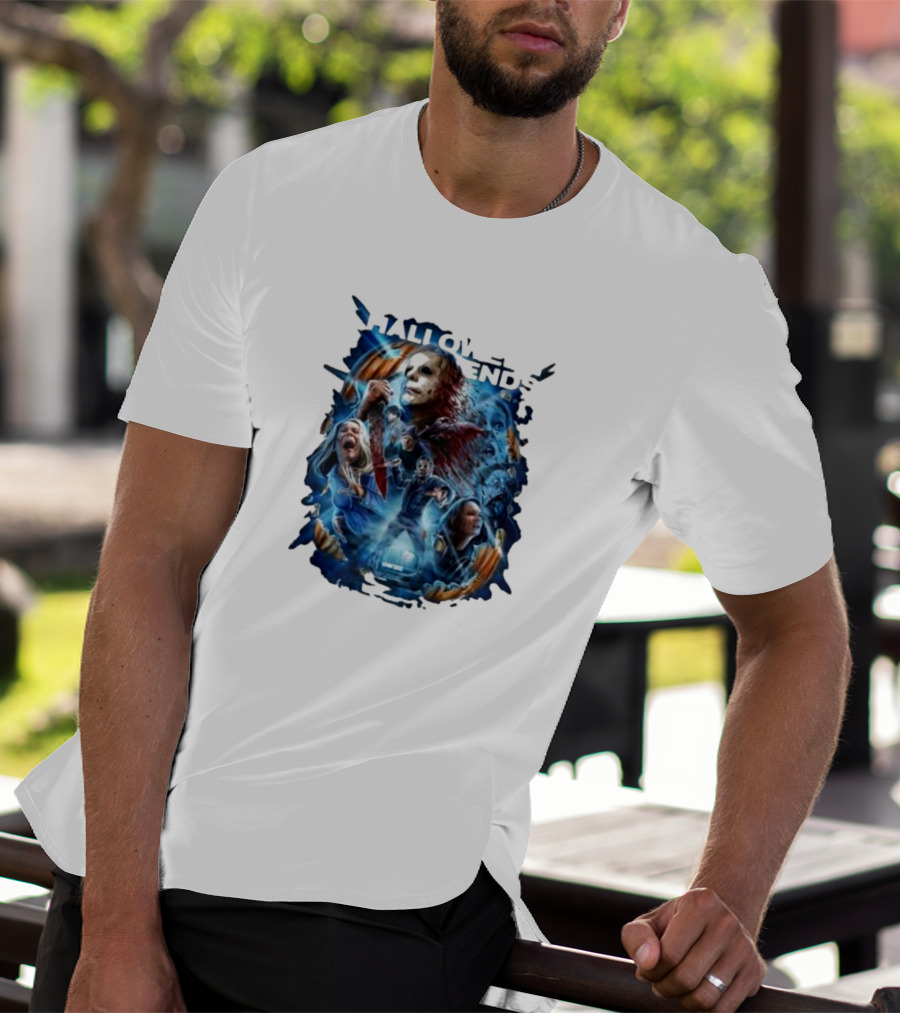 Michael Myers Halloween Ends Movie Characters Collage T-Shirt