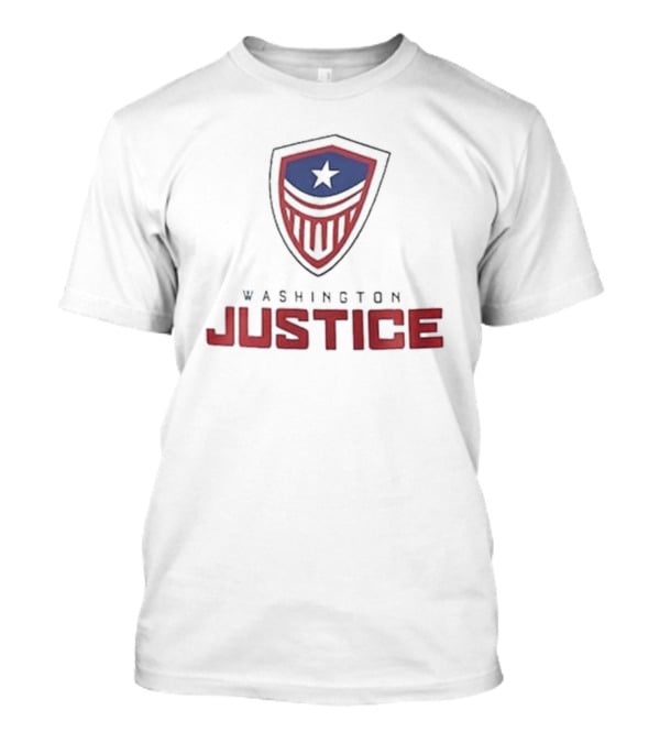 Washington Justice Logo Emblem Star Shield Branding T-Shirt