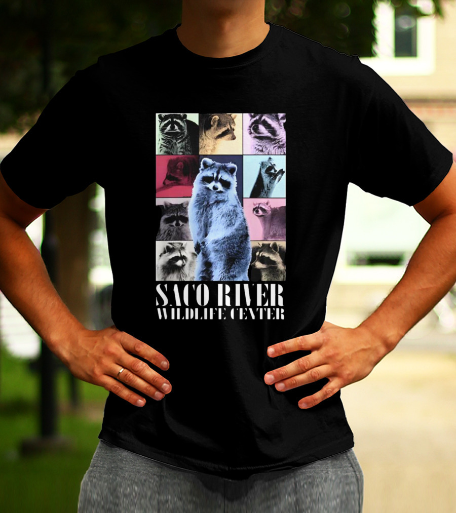 Saco River Wildlife Center Raccoon Collage The Eras Tour T-Shirt