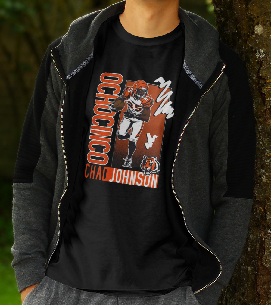 Ochocinco Chad Johnson Cincinnati Bengals Caricature T-Shirt