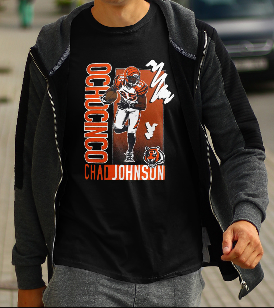 Ochocinco Chad Johnson Cincinnati Bengals Caricature T-Shirt