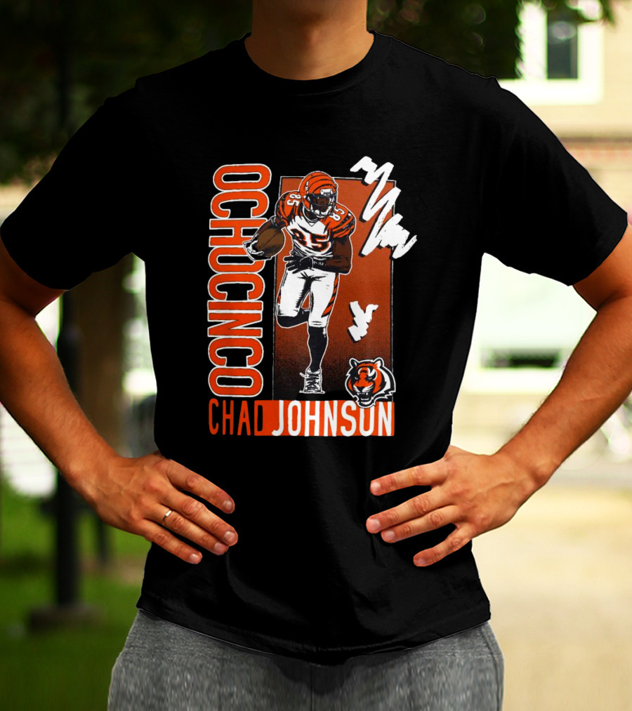 Ochocinco Chad Johnson Cincinnati Bengals Caricature T-Shirt