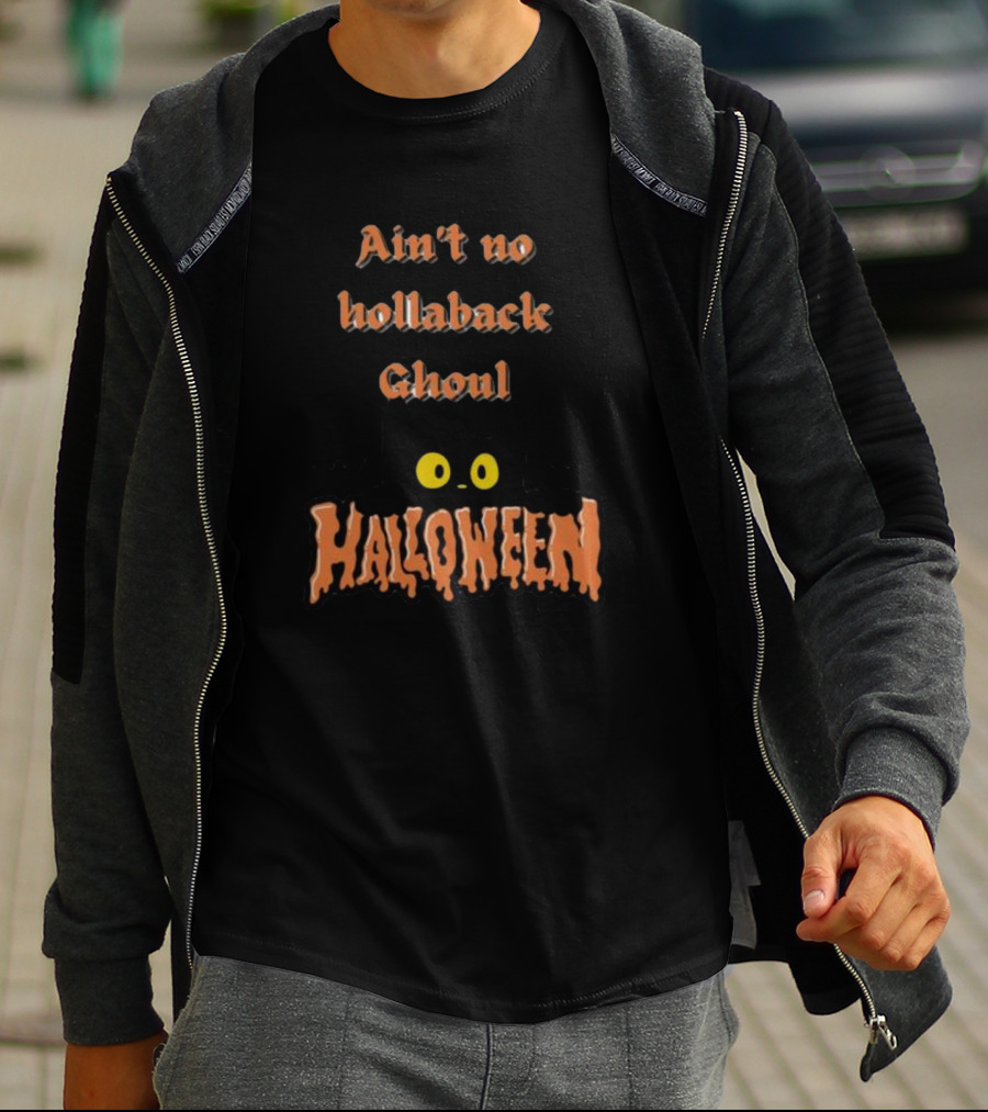 Ain’t No Hollaback Ghoul Black Cat Bats Halloween T-Shirt