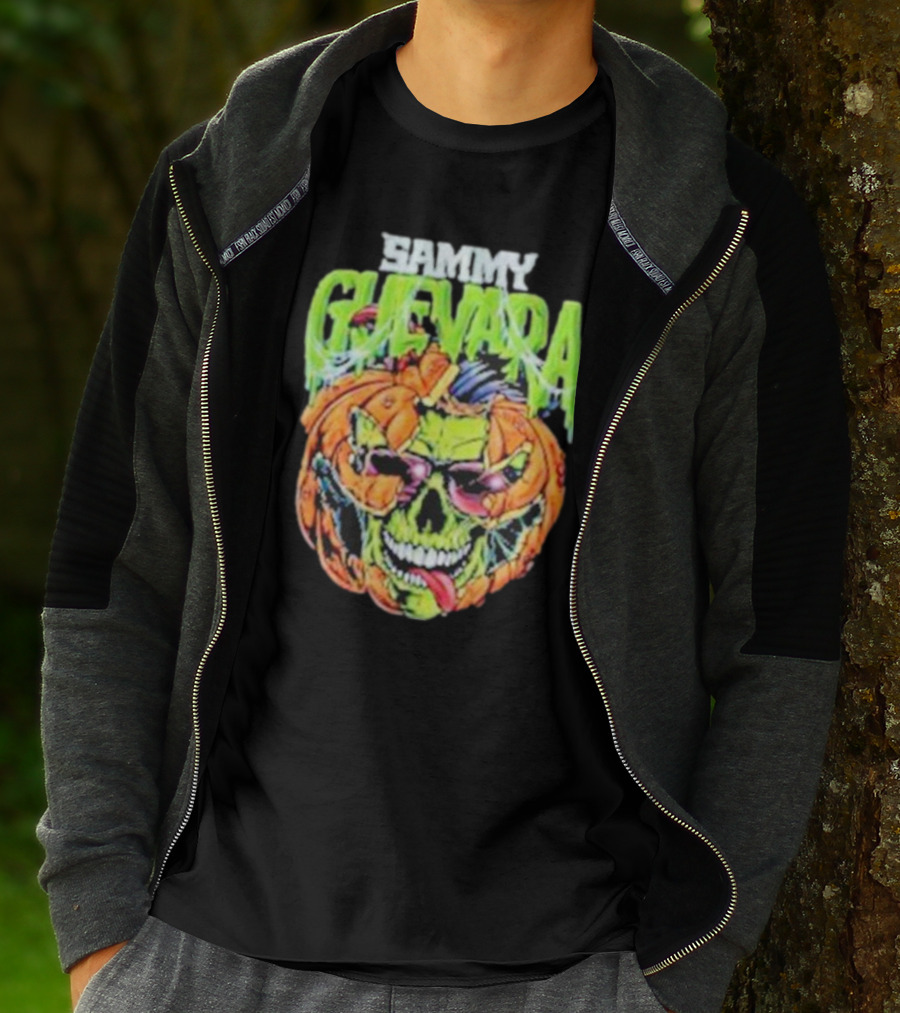 Sammy Guevara Goosebumps Halloween Pumpkin Skull T-Shirt