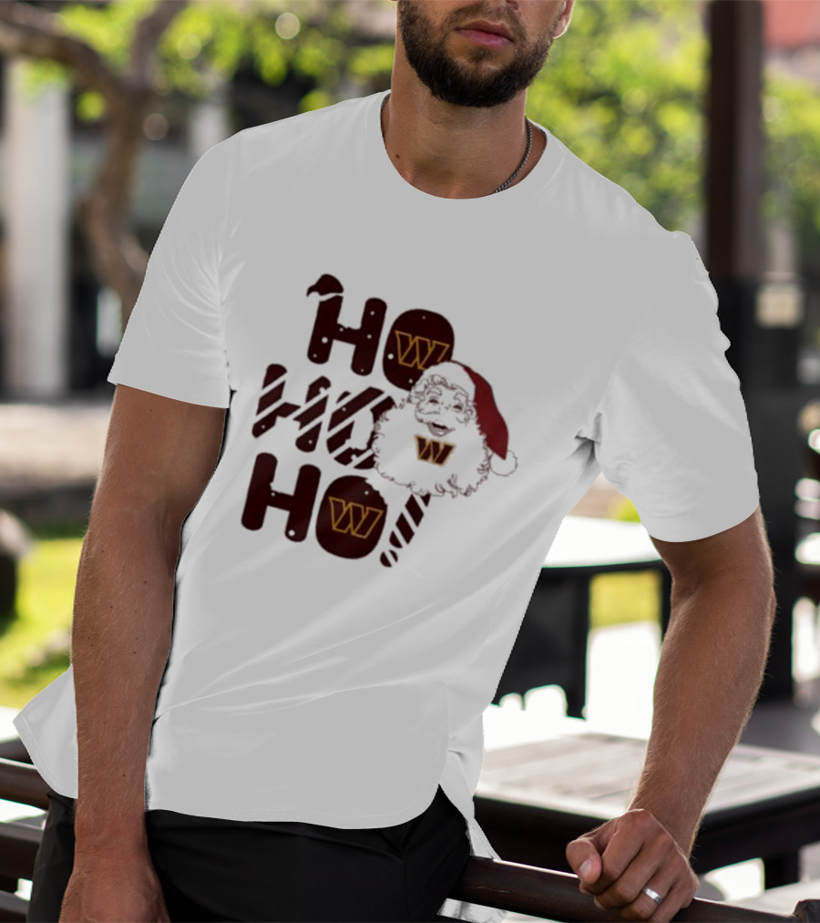 Washington Commanders Christmas Santa Ho Ho Ho T-Shirt