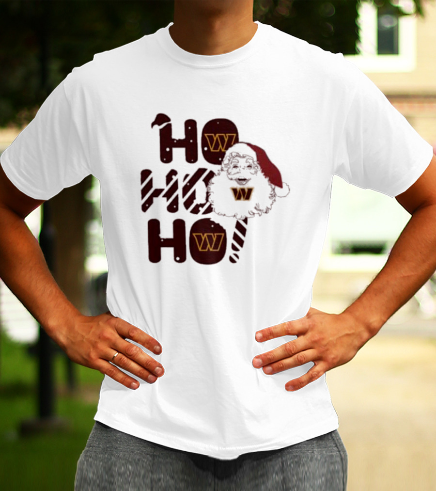 Washington Commanders Christmas Santa Ho Ho Ho T-Shirt