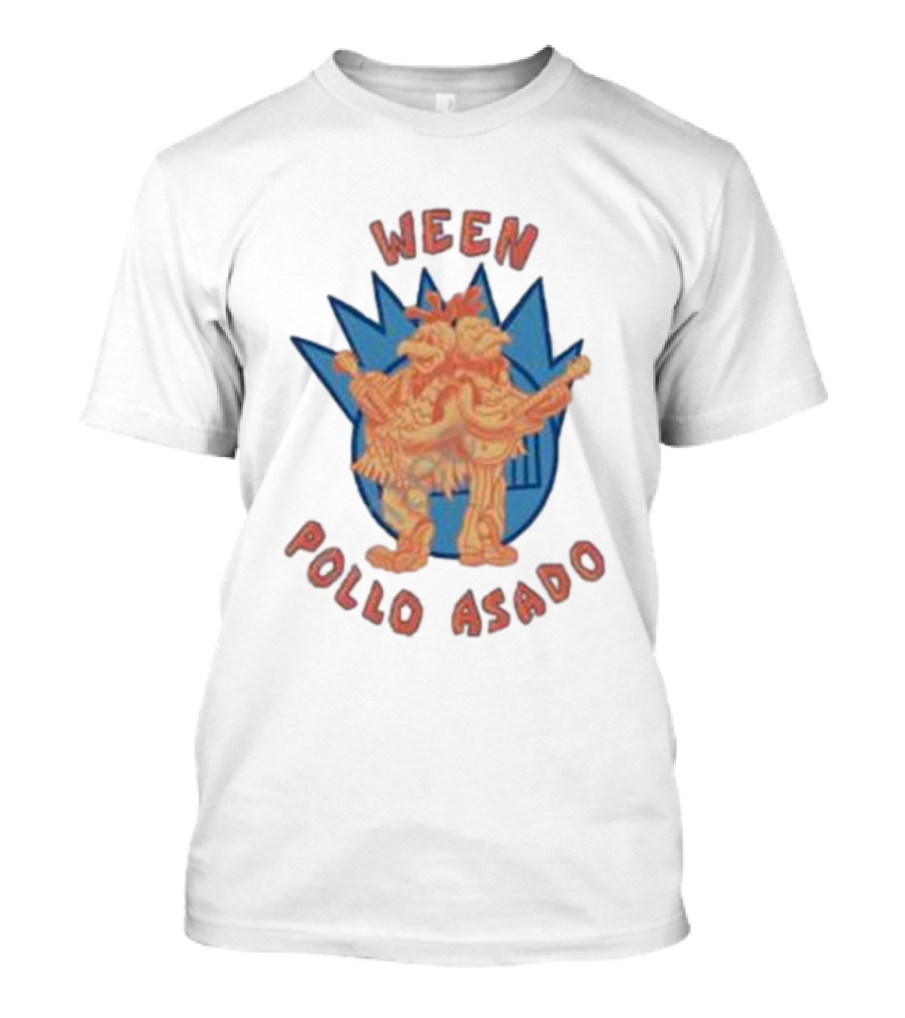 Ween Pollo Asado Blue Starburst Chicken Rock Duo T-Shirt