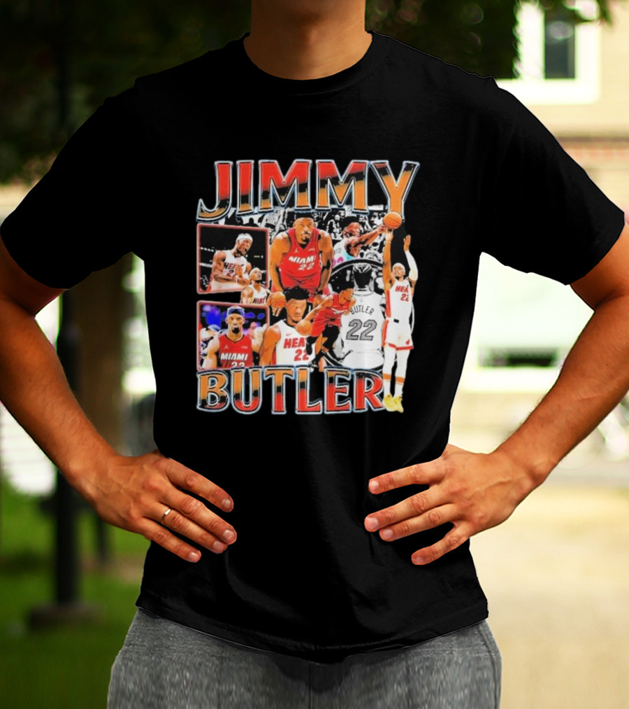 Jimmy Butler Miami Heat Emo Basketball Game Hair Funny Vintage Fear The Hair T-Shirt